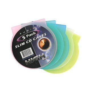 24 Packs of 5 Slim Plastic CD Cases