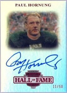 Paul Hornung 2012 Hall of Fame Legends Auto D 11 50 Green Bay Packers