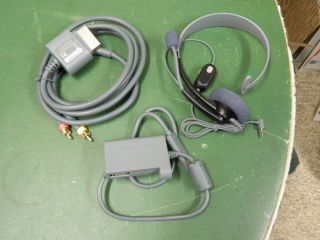 Xbox 360 Accessories Headset A V Cables HD Transfer