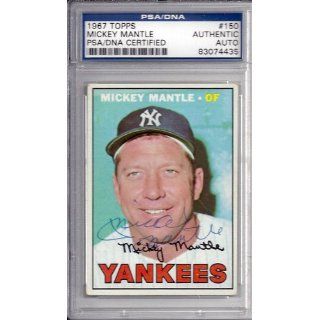 Mickey Mantle Autographed 1967 Topps Card PSA/DNA
