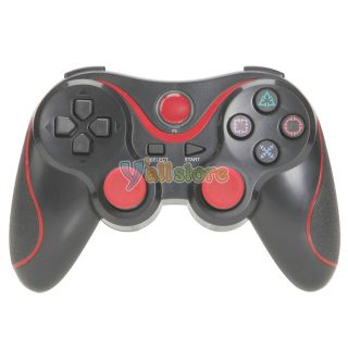 Wireless Bluetooth Controller for Sony PS3 Black and Red Stripe Free