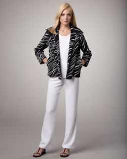 Eileen Fisher High Collar Jacket, Stretch Silk Shell & Silk Georgette
