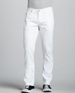 N1YAR AG Adriano Goldschmied Protege Straight Leg White Jeans