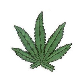 Novelty Iron On Pot Leaf Weed Patch   4 Marijuana Weed
