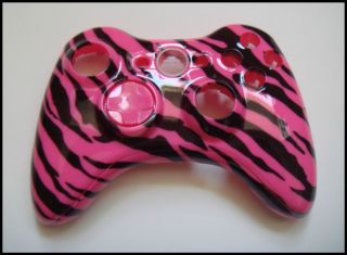 New Custom Xbox 360 Controller Shell Hot Pink Zebra 86