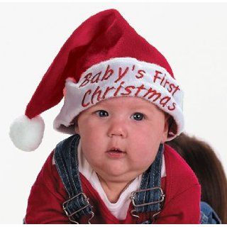Plush Babys First Christmas Santa Hat Clothing