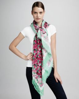 floral print scarf mint $ 225