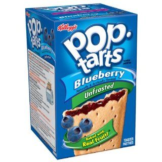 Pop Tarts, (Not Frosted) Blueberry, 8 Count Tarts (Pack of 12) 