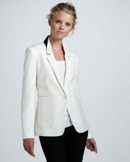 French Connection Connie Loose Crepe Blazer, Red   