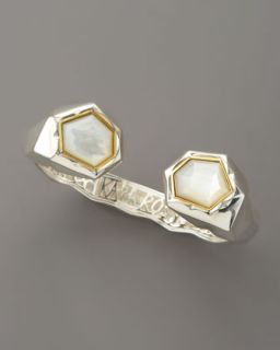 Y0NEU Kara Ross Faceted Mother of Pearl Kick Cuff