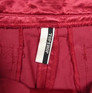 TOPSHOP Ladies Satin Hotpants Shorts Size 8