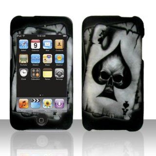 New Black Silver Ace Skull Apple Ipod Touch 2 2nd 3rd Gen