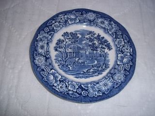 Staffordshire Liberty Blue Historic Colonial Scenes Bread Butter Plate