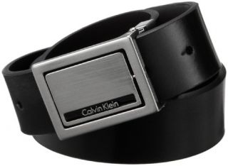   Calvin Klein Mens 4 In 1 Reversible Plaque Belt,Black,34 Clothing