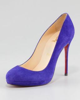 X1AW8 Christian Louboutin Filo Suede Platform Red Sole Pump