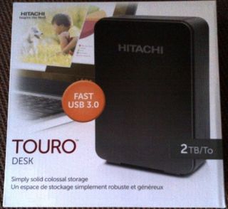 Hitachi Touro Desk 2TB External Hard Drive Model HTOLDX3NB20001ABB USB