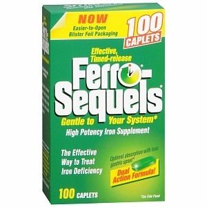 Ferro Sequels High Potency Iron Supplement Tablets 100 Ea