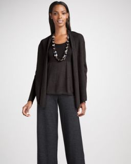Eileen Fisher Washable Wool Ribbed Cardigan & Shell   