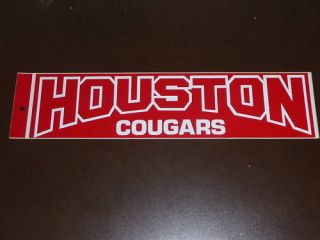 Houston Cougars Bumper Sticker Very Colorful
