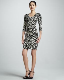  available in black white $ 245 00 nicole miller mixed print jersey