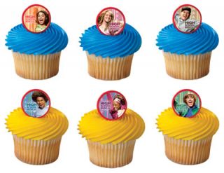 this listing is for 12 high school musical cupcake rings these picks