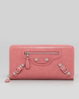 Giant Nickel Continental Wallet, Rose Bombon