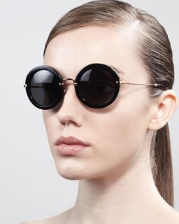 D0CNN Miu Miu Oversize Circle Sunglasses, Black