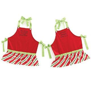 Set of 2 Naughty Christmas/Holiday Kitchen Aprons Each