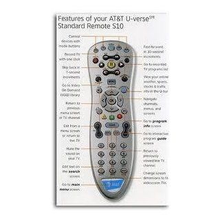 AT&T RC1534801 U Verse TV Remote Control Electronics