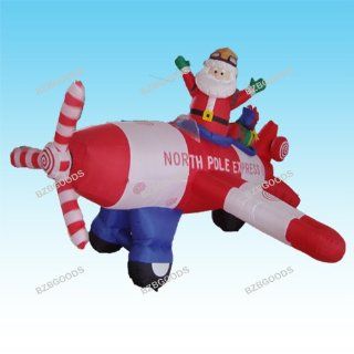 Animated   8 Foot Wide Christmas Inflatable Santa Claus