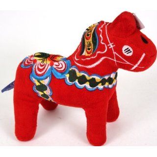 Plush Swedish Dala Horse (Red): Toys & Games