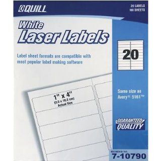 Quill Laser Address Labels; White, 1x4, 2000 Labels