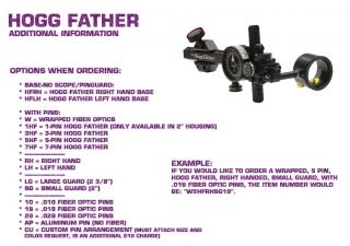 Spot Hogg Hogg Father Single Pin Bow Sight Custom Order Your Pin Size