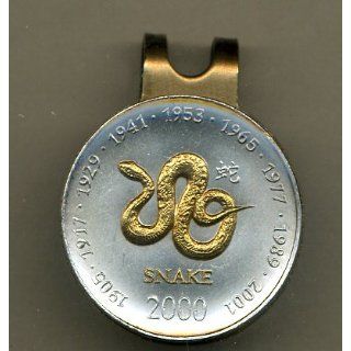 Gorgeous 2 Toned Gold on Silver Somalia Snake Coin   Golf