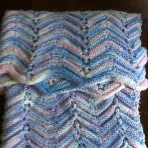 Handmade Knit Baby Blanket in Blankets