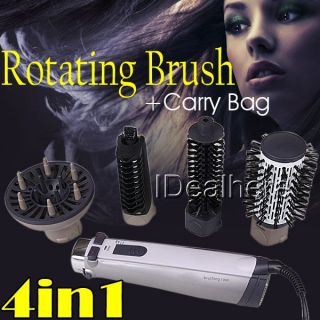 New! Pro 4in1 Hot Air Styler Rotating Brush kit Heated Hair Curler
