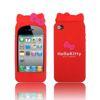 1pc Hello Kitty Silicone Soft Back Skin Case Cover for Apple iPhone 4S