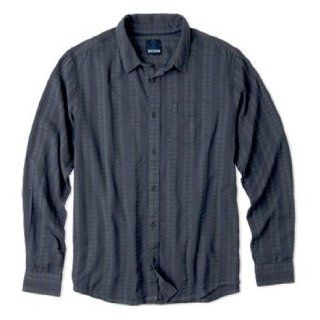 Prana LS Agave Woven Shirt for Men X Large Navy Clothing