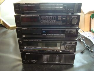   KENWOOD HOME STEREO RACK SYSTEM SYNTHESIZER AMPLIFIER TAPE WORKS100