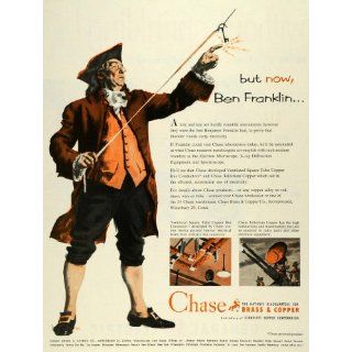 1953 Ad Chase Brass Copper Benjamin Franklin Kite Key