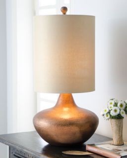 H64TW John Richard Collection Hammered Copper Drum Lamp