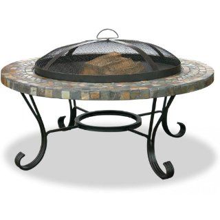 Uniflame Fire Pits 33 Inch Slate Tile Fire Pit With Copper