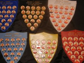 1961 62 Shirriff Salada Hockey Coins Full Set in Plaques