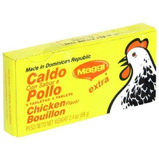 Maggi Dominican Chicken Bouillon, 6 Tablet, 2.4 Ounce Packets (Pack of