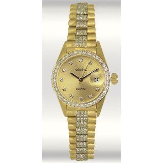 Geneve 18K Gold Womens Presidential Watch   Diamond Band   W1973