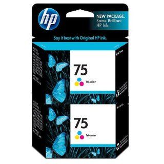 HP 75 Tricolor Ink Cartridge (SD499WN), Twin Pack Office