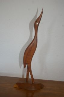 Heron Modernist Mid Century Wooden Bird Retro Vintage Design Eames Era