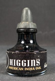 Higgins Ink Bottle Jar American Black India Ink Waterproof
