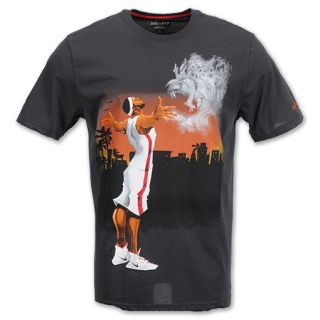 Nike LeBron Painting Mens Tee Shirt Anthracite