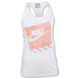Womens Nike Air Max Logo Tank Top White/Orange